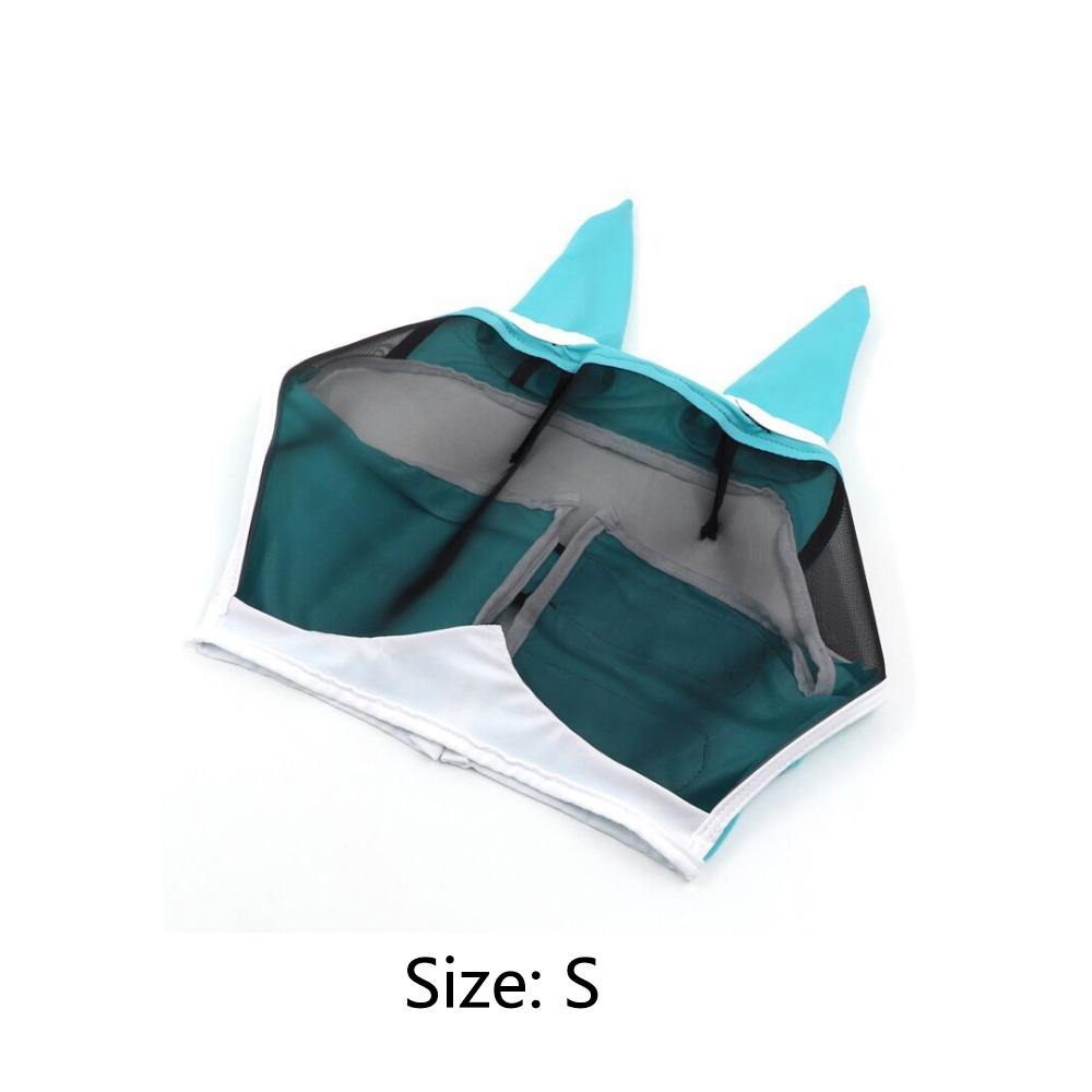 Horse Fly Mask with Mesh Ears - Extra Comfort Soft Fabric for Equine Protection