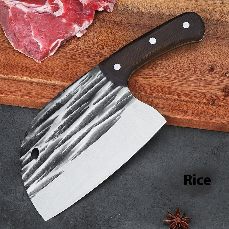 Fish Head Knife Stainless Steel Kitchen Cutting Tool - Forging Pattern, Multiple Thicknesses
