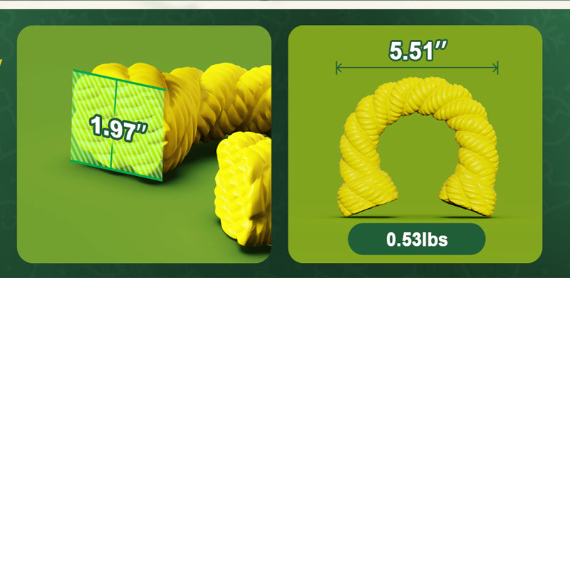 Natural Rubber Horseshoe-Shaped Dog Chew Toy for Medium & Large Dogs