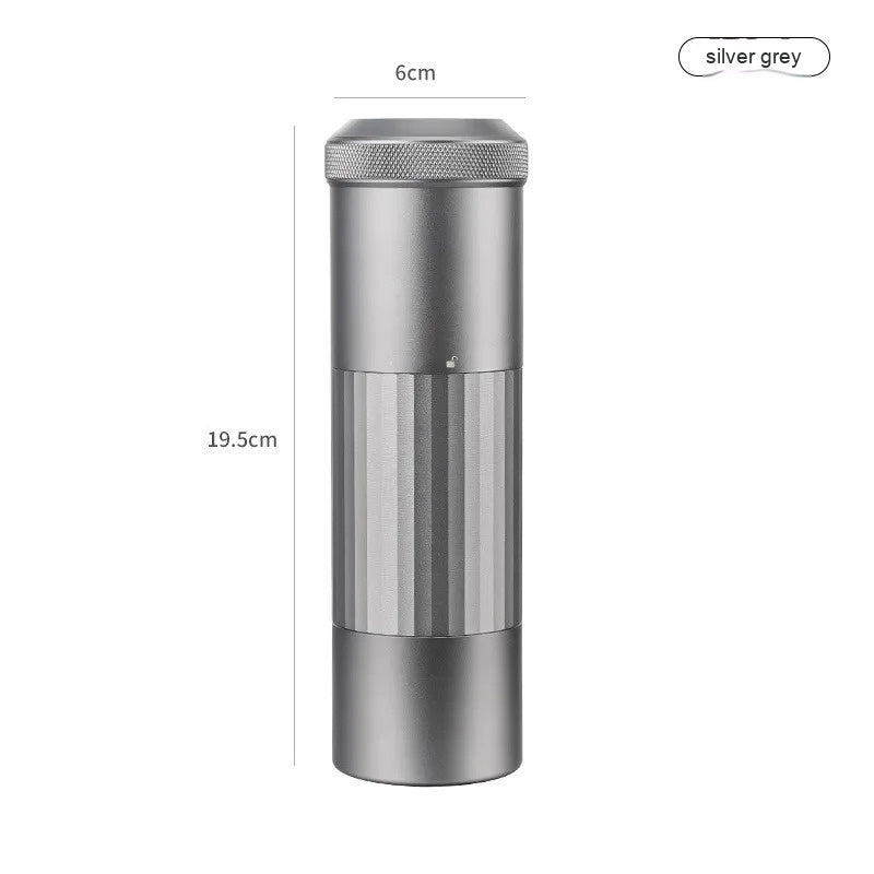 Portable Wireless Bean Grinder USB Charging Kitchen Appliance Gray