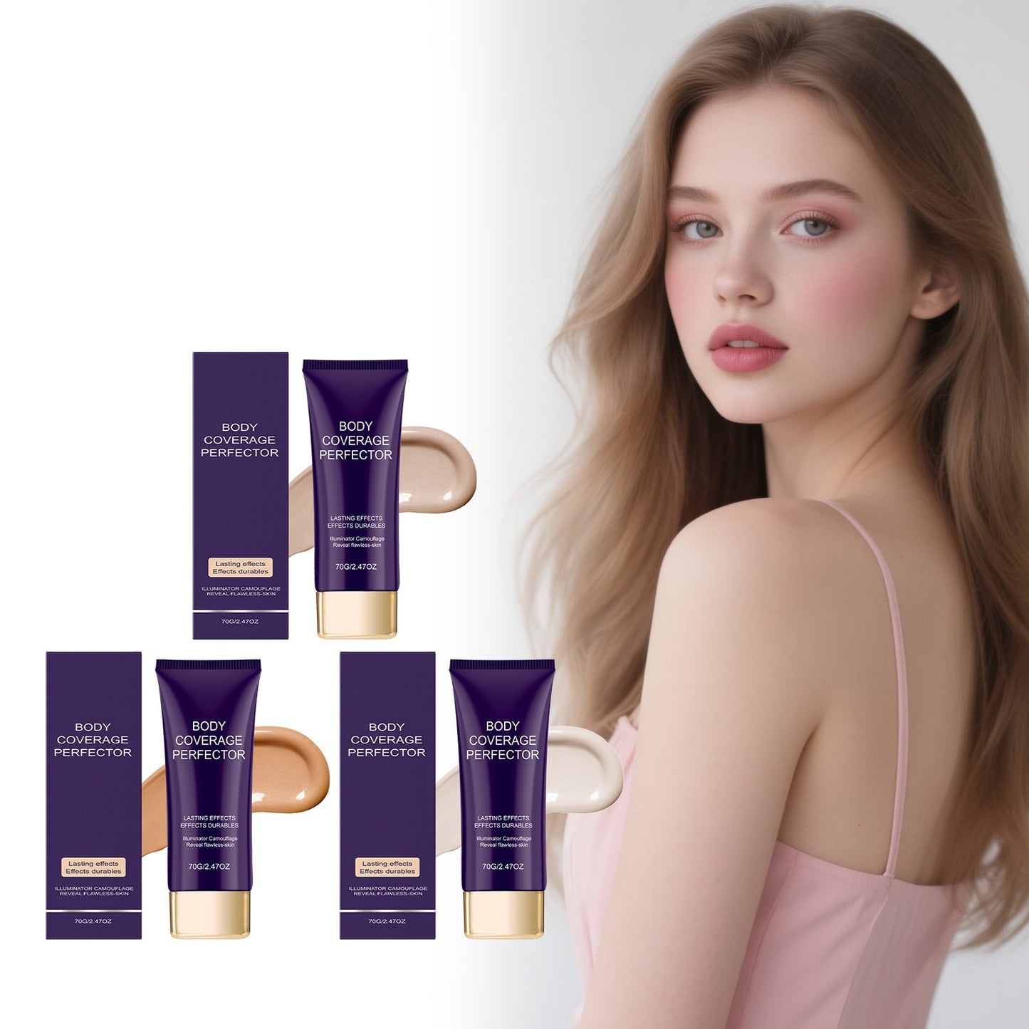 Long-Lasting Body Concealer - 70g Natural, Ivory, Medium Skin Tone