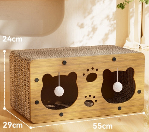 Sisal Cat Scratch Board with Crumb-Resistant Mat | Durable Pet Furniture