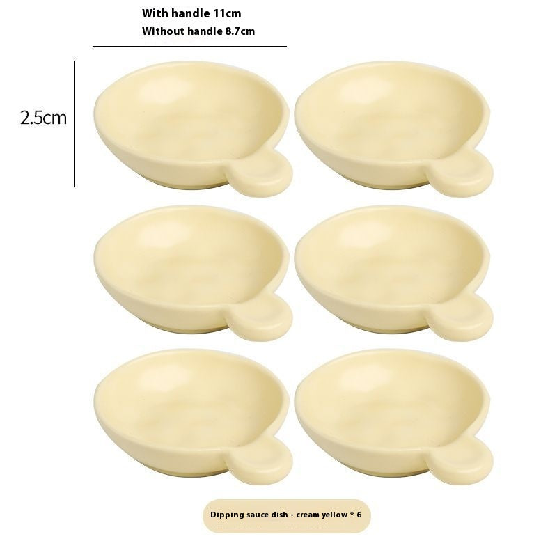 Ceramic Soy Sauce & Vinegar Dish Set - Milk White 4/6 Pack, Nordic Style