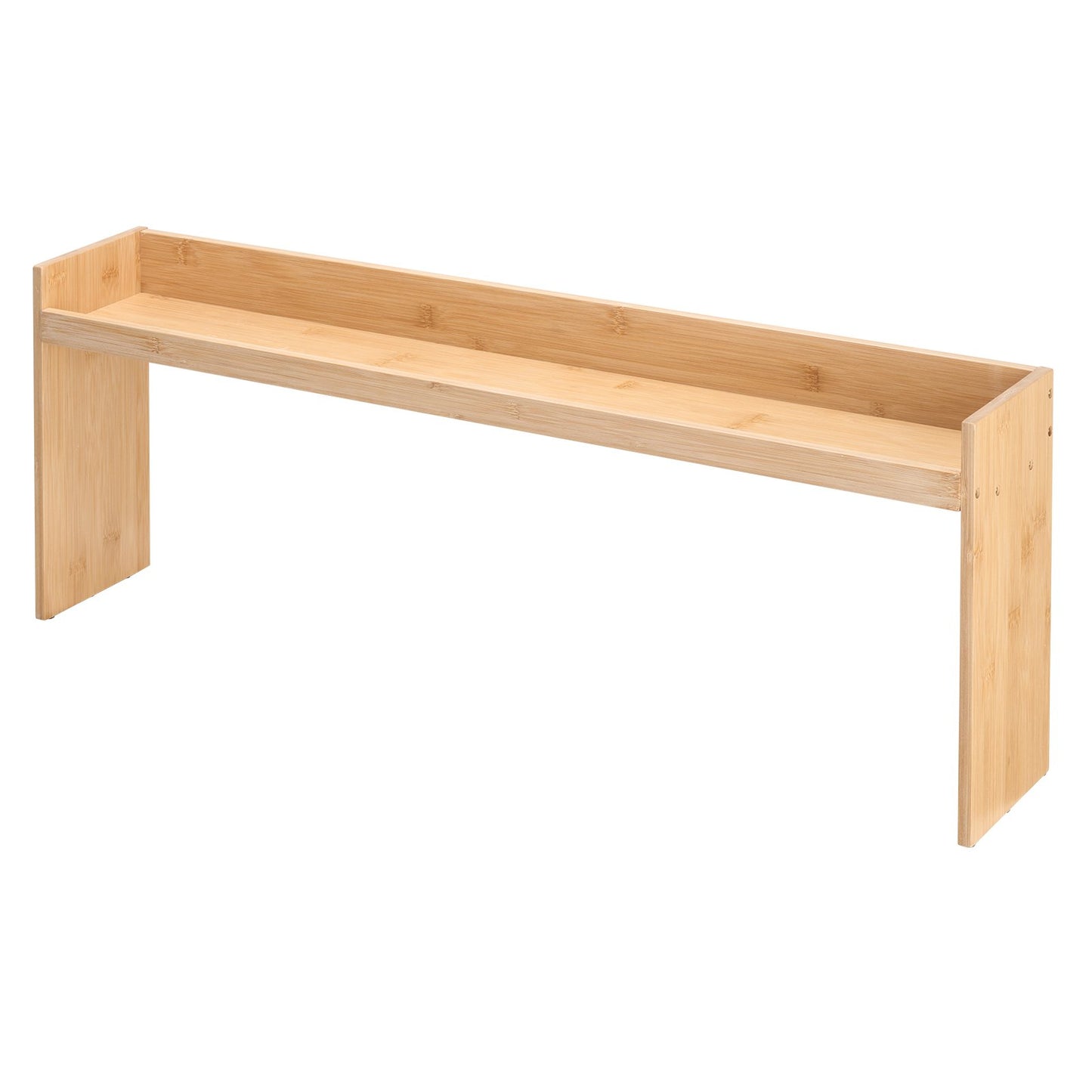 Over The Stove Spice Rack Organizer - Bamboo Shelf with 6 Hooks