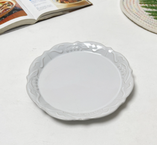 8-Inch Ceramic Plate Set for Kitchen Storage - Multiple Styles