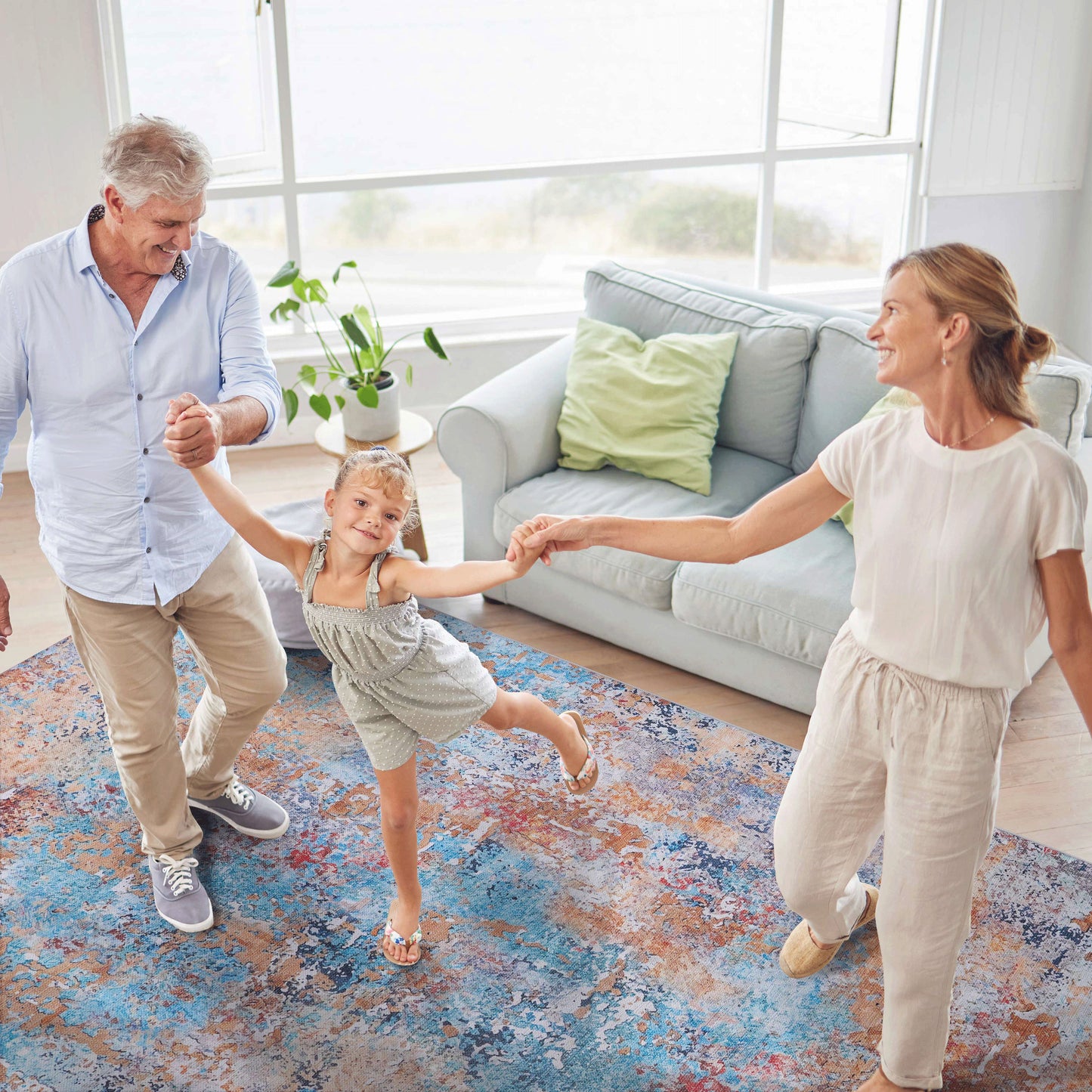MAVAL Multi Washable Rug 8x10 Area Multi, 8' X 10'
