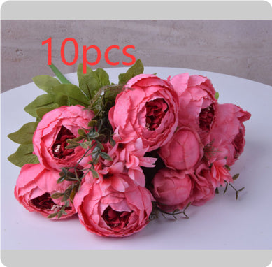 Artificial Peony Flowers Set - Decorative Silk Flowers for Home & Garden