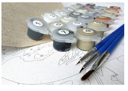 DIY Painting By Numbers Kit - Customizable Sizes, Home Art Craft Set