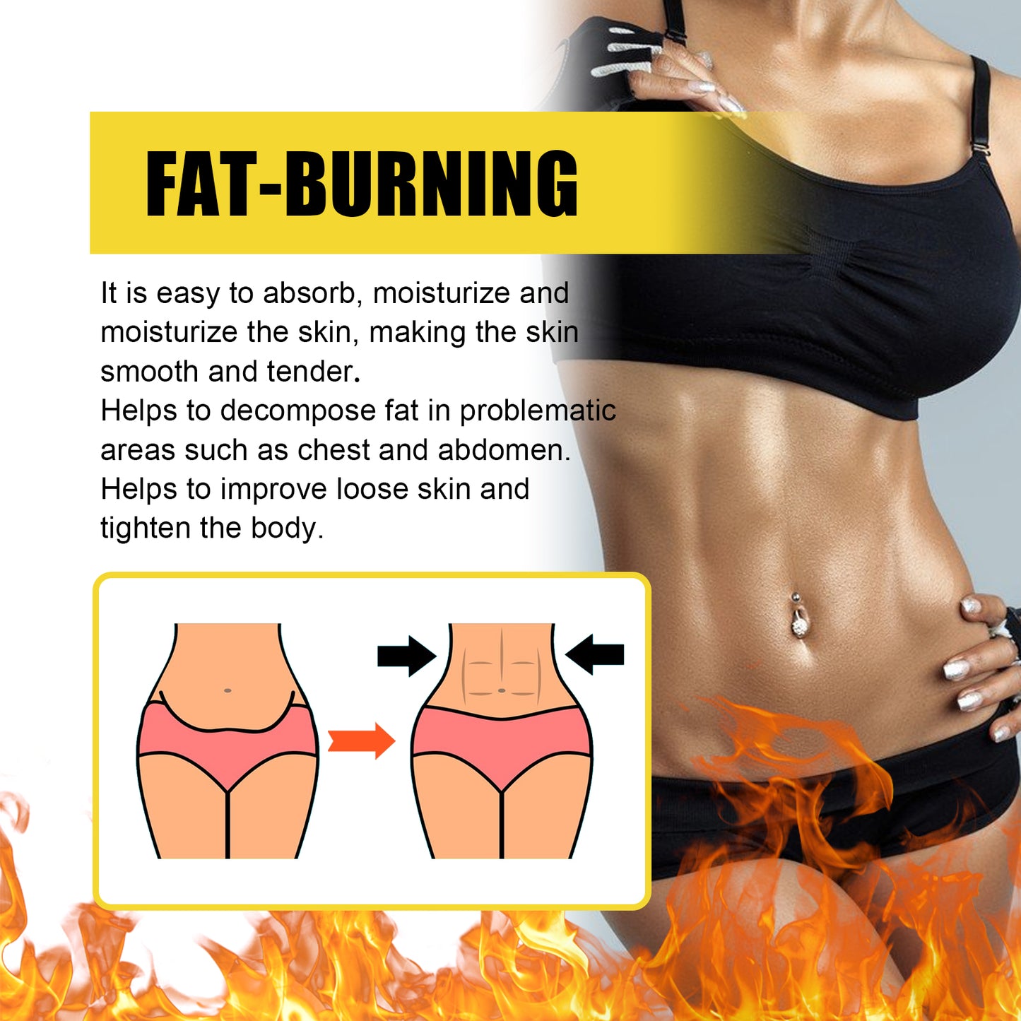 Firming Body Sweat Cream - Natural Fat Burning Massage Gel for Exercise