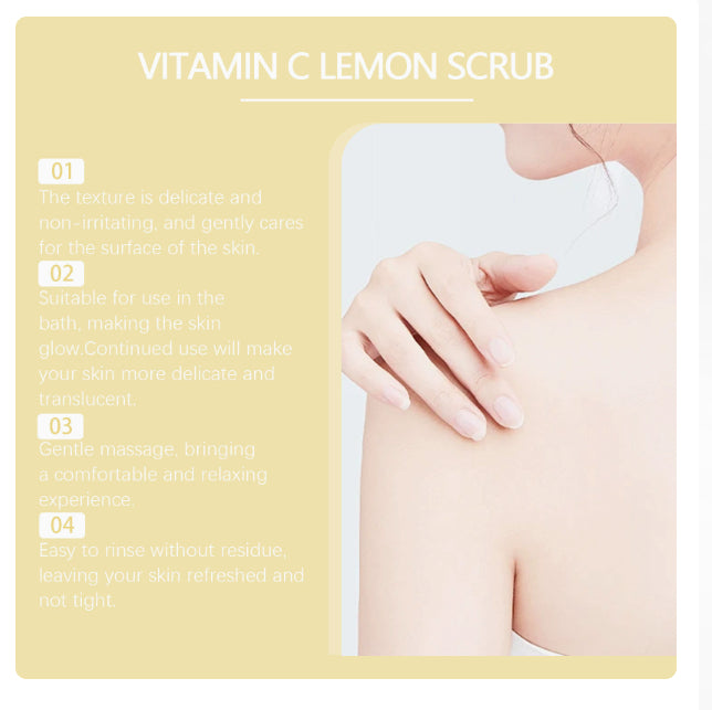 Lemon Exfoliating Body Scrub - 100g Natural Skin Care for Smooth Skin