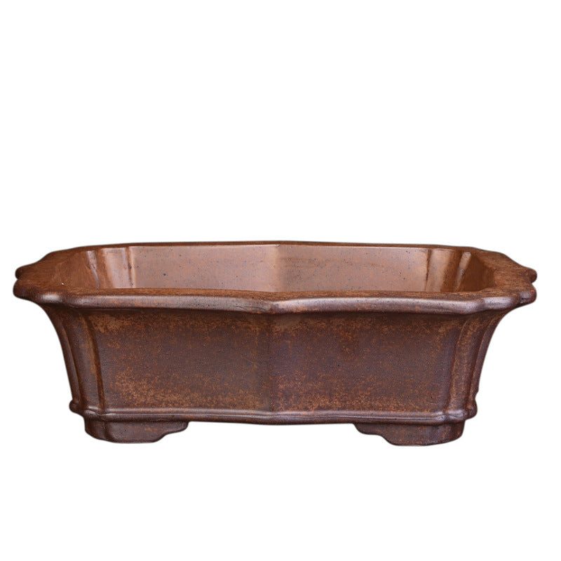 Purple Sand Antique Rectangular Flowerpot - Classic Handmade Home Decor