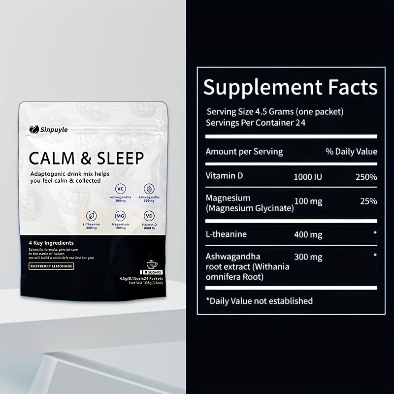 Adaptogenic Drink Mix - Raspberry Lemonade - Ashwagandha & Magnesium