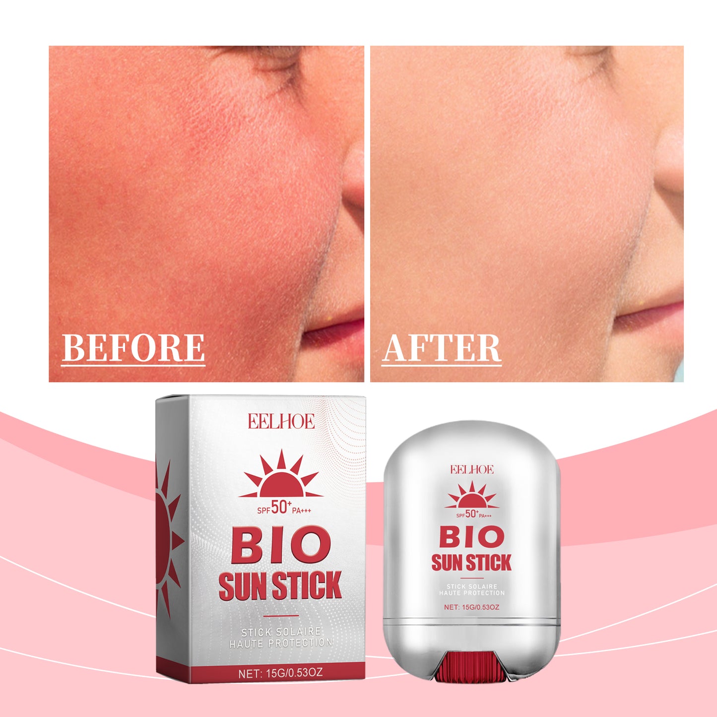 SPF 50 Sun Protection Stick - Moisturizing Water-Resistant Body Sunscreen