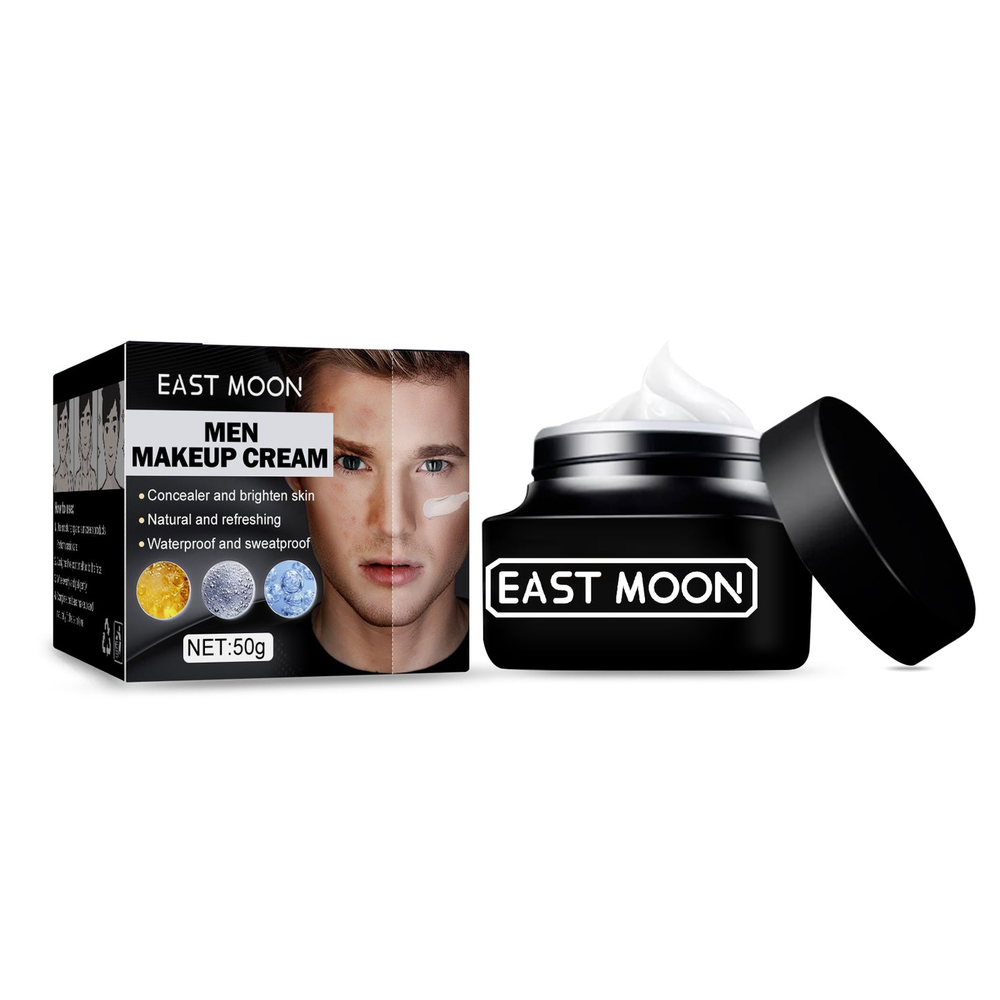 Men's Tone-Correcting Veil Cream - Waterproof Facial Concealer & Brightener