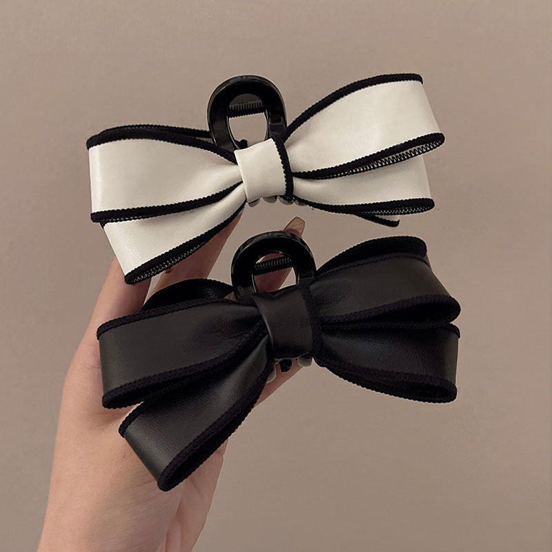 French Elegant Bow Claw Clip for Women – Korean Style