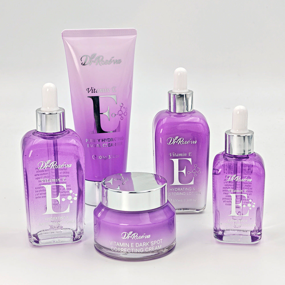5-Piece Skin Care Set - Cleanser, Toner, Serum, Lotion & Cream