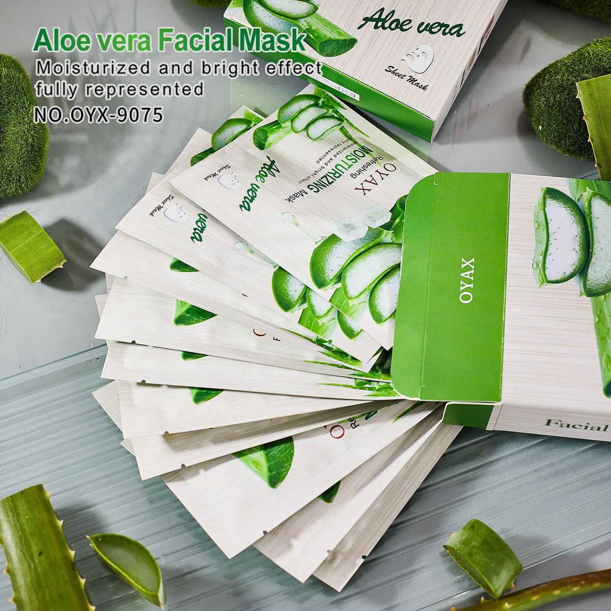 Herb Aloe Facial Mask Set - Moisturizing Skin Care for All Skin Types