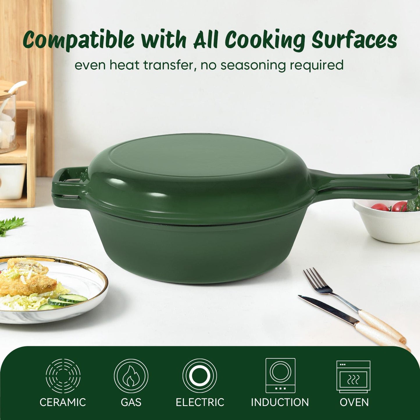 A Cast-iron Soup Pot With Lid Safe, Reliable, And Designed To