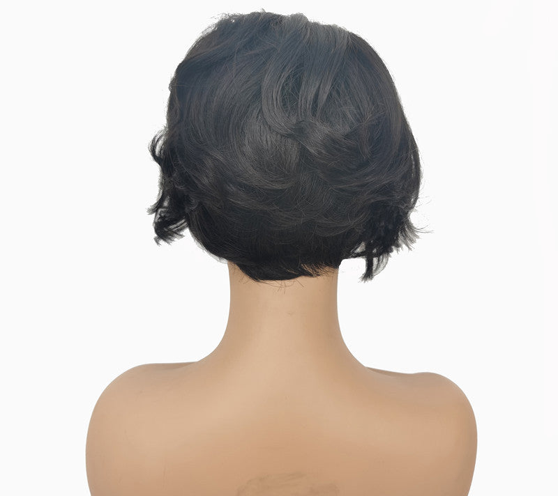 Real Hair Lace Wig for Women - Short Hair, Dyeable