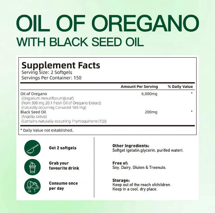 Oregano Oil Capsules – 300 Tablets