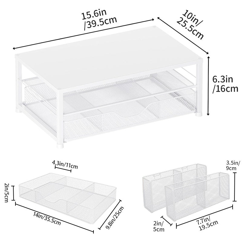 Multi-Layer Desktop Storage Rack Organizer for Home & Office