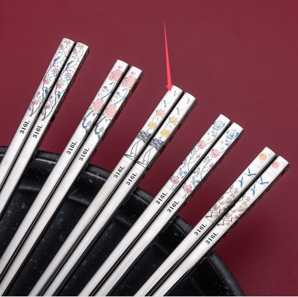Stainless Steel Chopsticks 25cm Set for Restaurant Hotel & Home Use