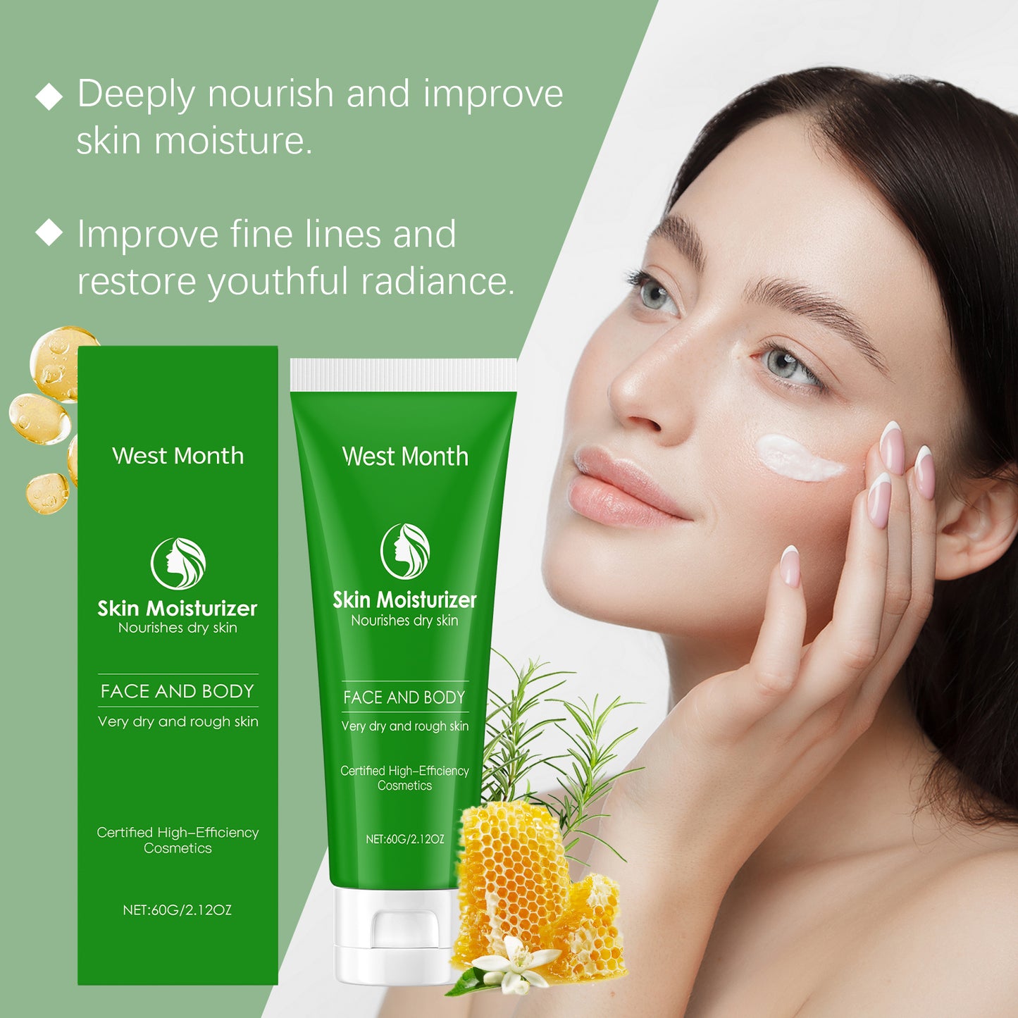 Gentle Moisturizing Facial Cream with Glycerin & Chamomile Extract