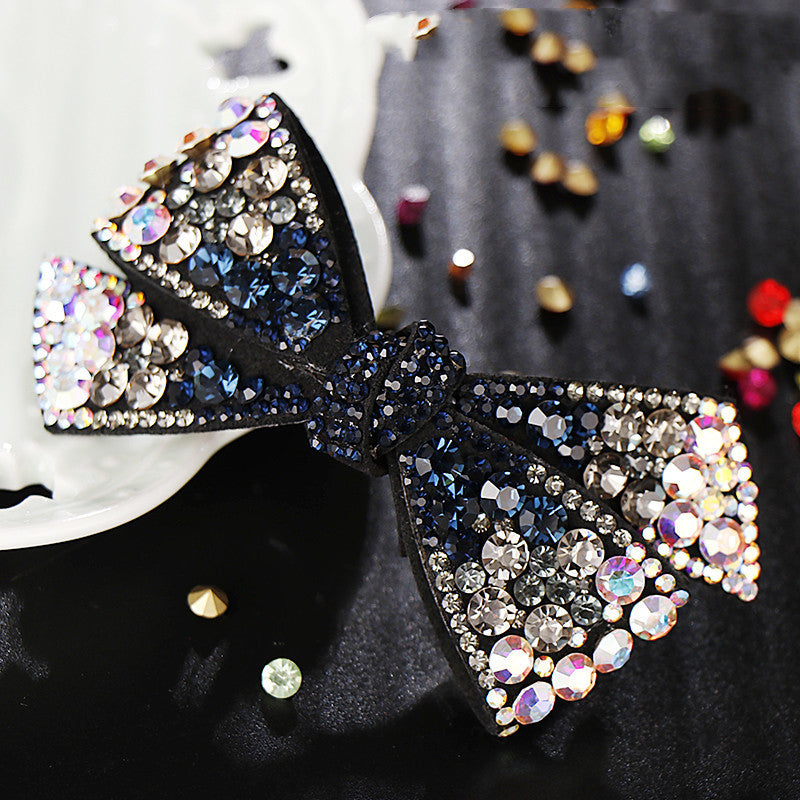 Elegant Rhinestone Bow Hair Clip - Women's Fashion Hair Accessory