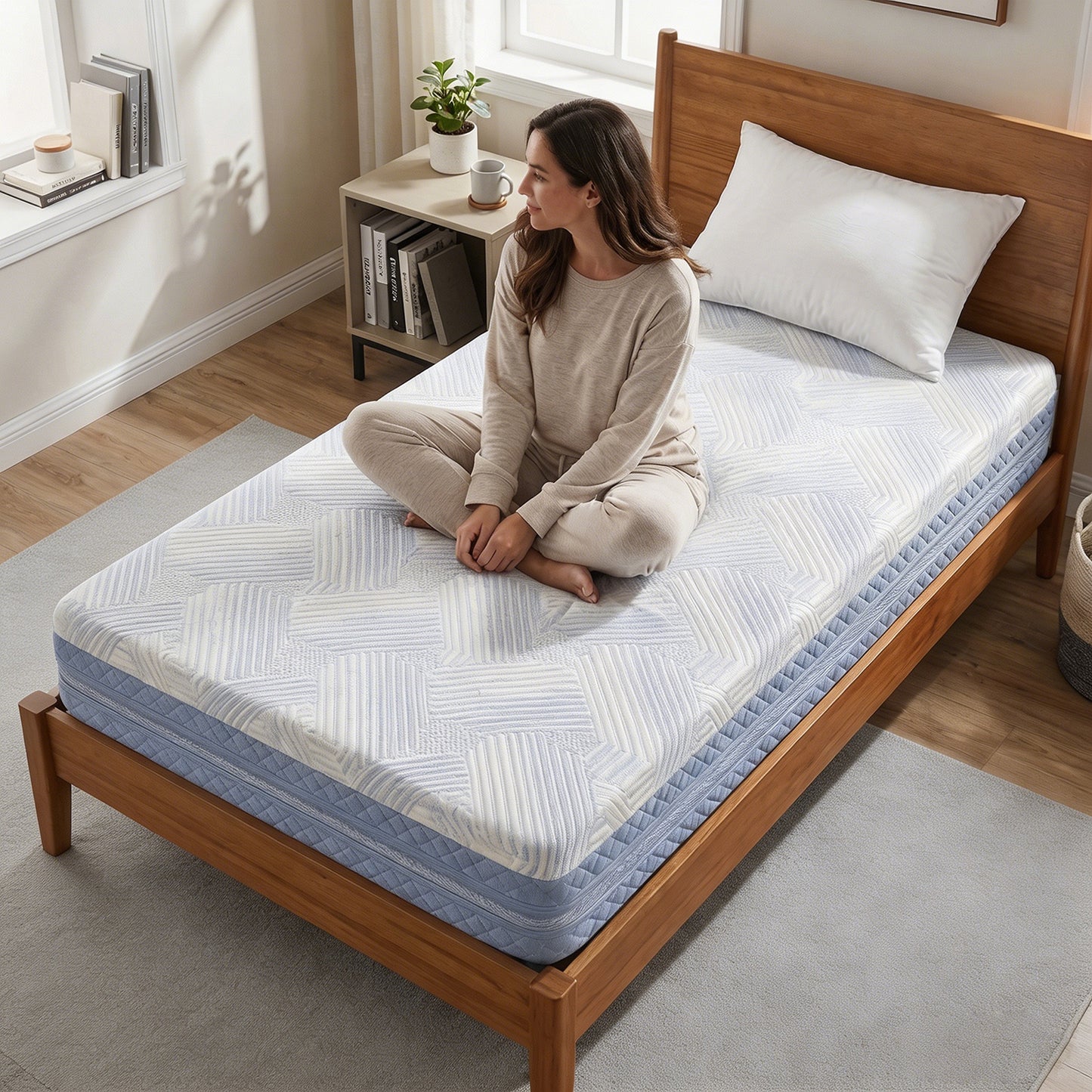 10 Inch Twin Memory Foam Mattress - Breathable & Supportive