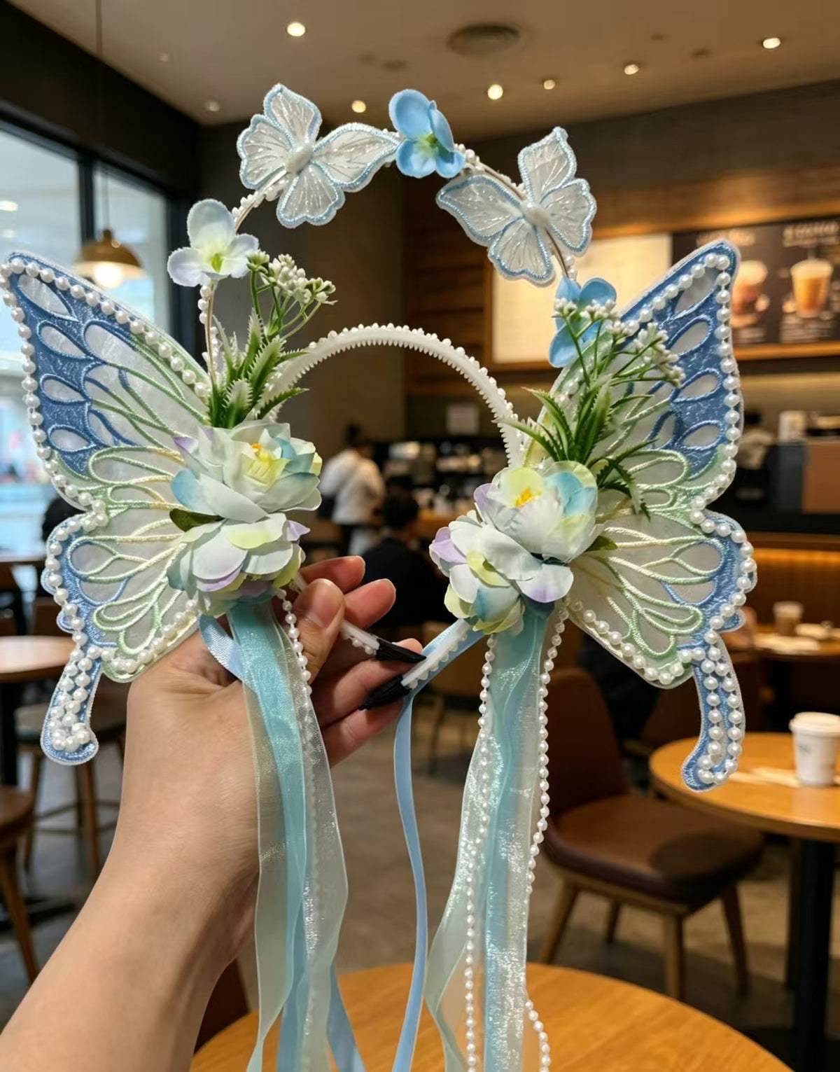 Large Butterfly Hair Clip Silk Flower Hair Accessory for Women