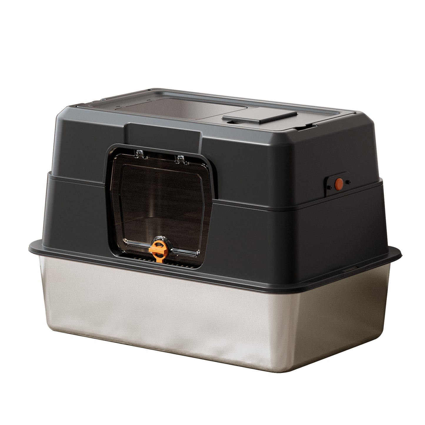 Fully Enclosed Stainless Steel Cat Litter Box with Self Pickup Option