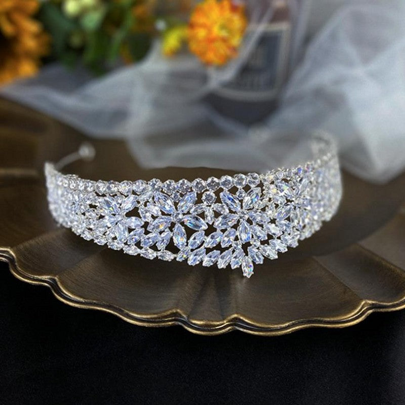 Zircon Crown Headpiece - Alloy Hair Accessory