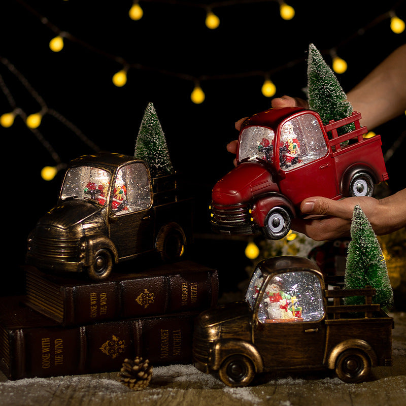 Christmas Car Crystal Ball Ornaments - Festive Holiday Decorations, 24cm