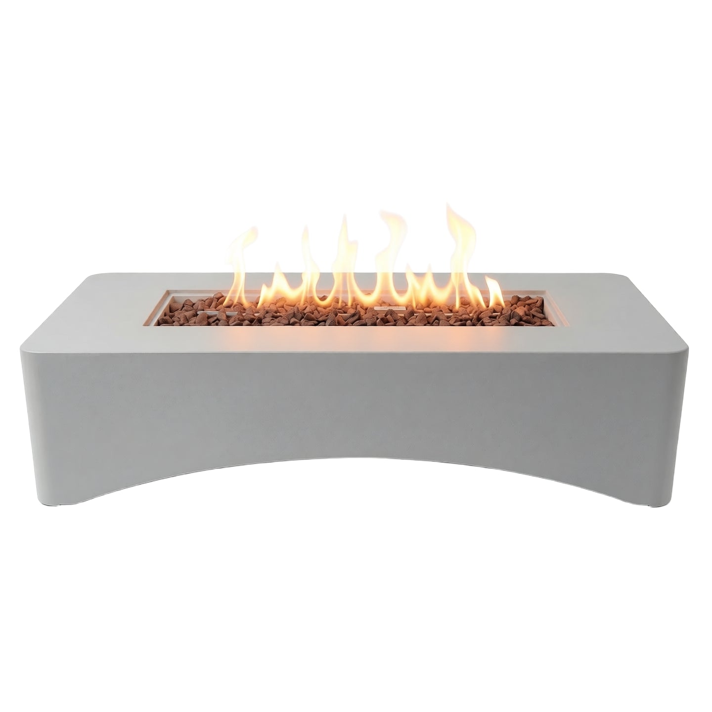 56 Propane Fire Pit Table Rectangular Outdoor Gas 50000 BTU Modern