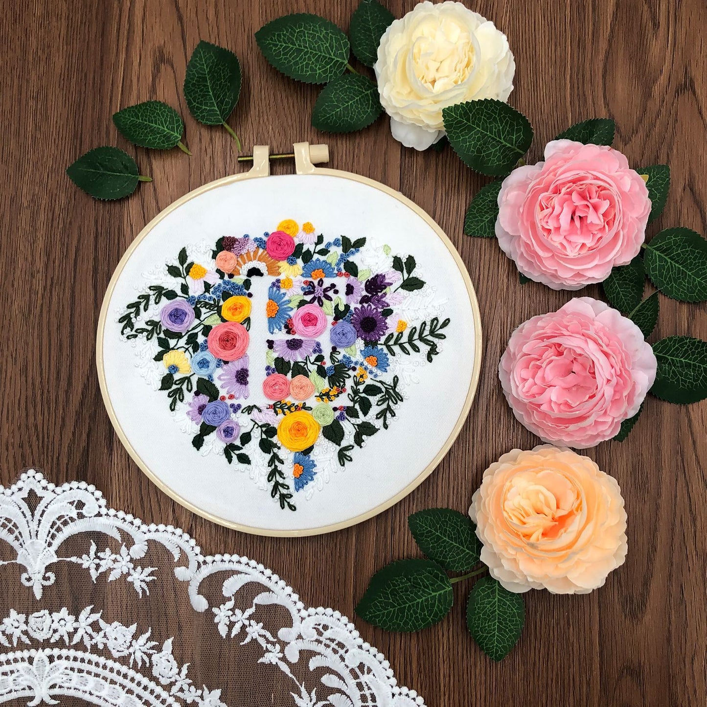 Love Embroidery Kit - Easy Cross-Stitch Craft for Home & Gift