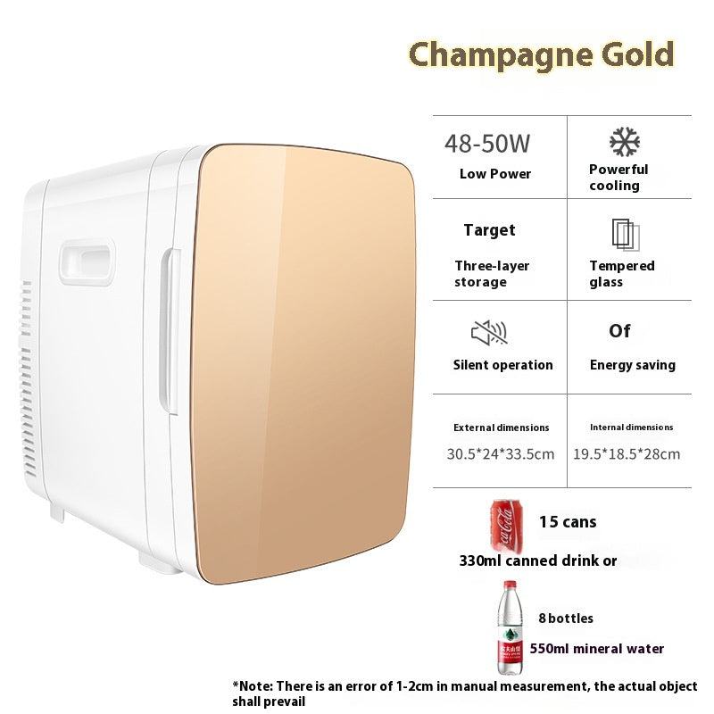 15L Car Refrigerator with Digital Display - Portable Mini Cooler for Dorm & Home