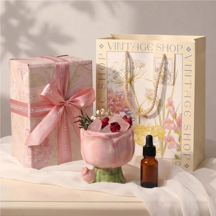 Dried Flower Crystal Diffuser Stone Aromatherapy Home Fragrance