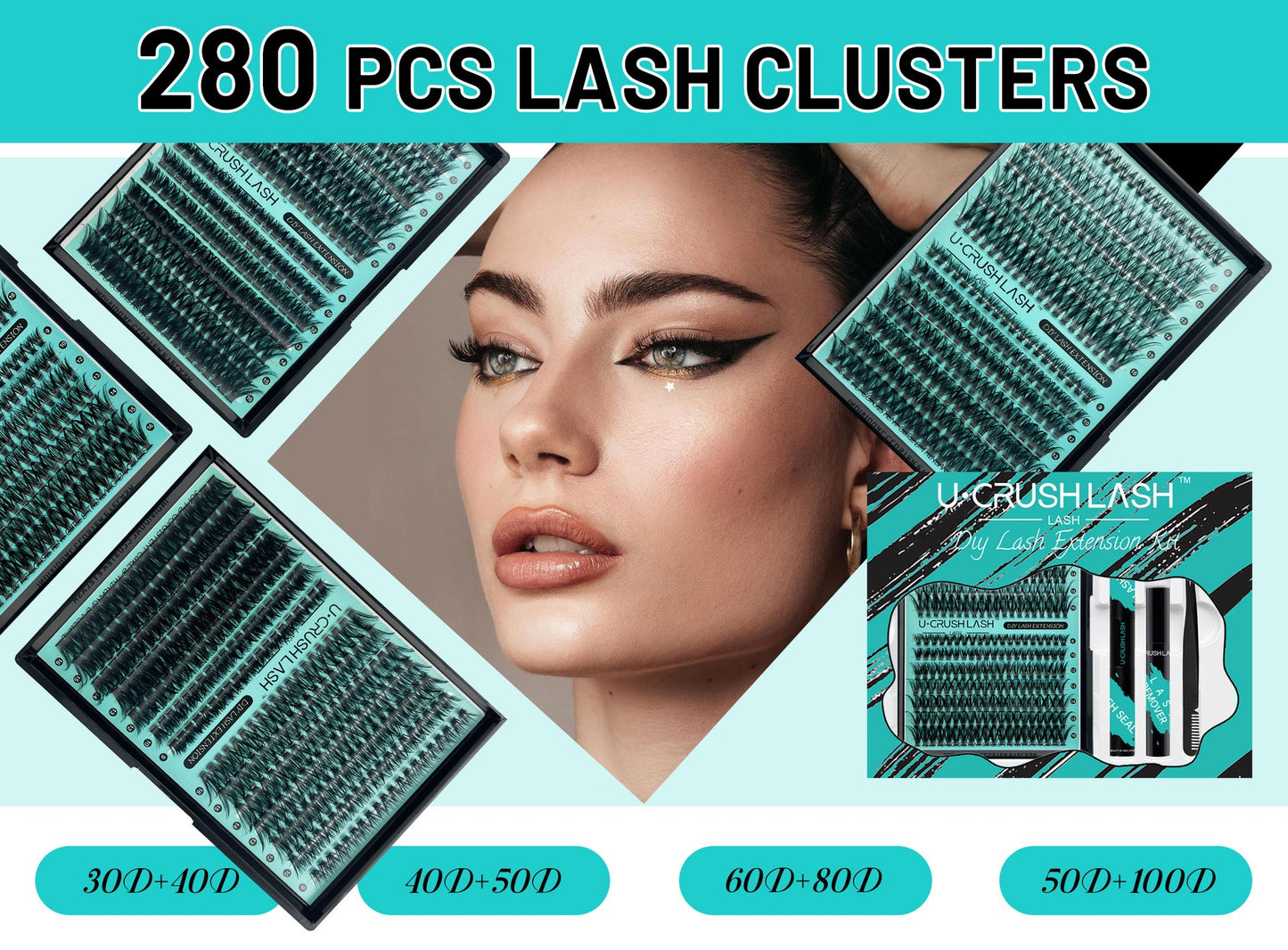 Natural False Eyelashes Clusters with Large Capacity - Non-Adhesive Eyelash Extensions
