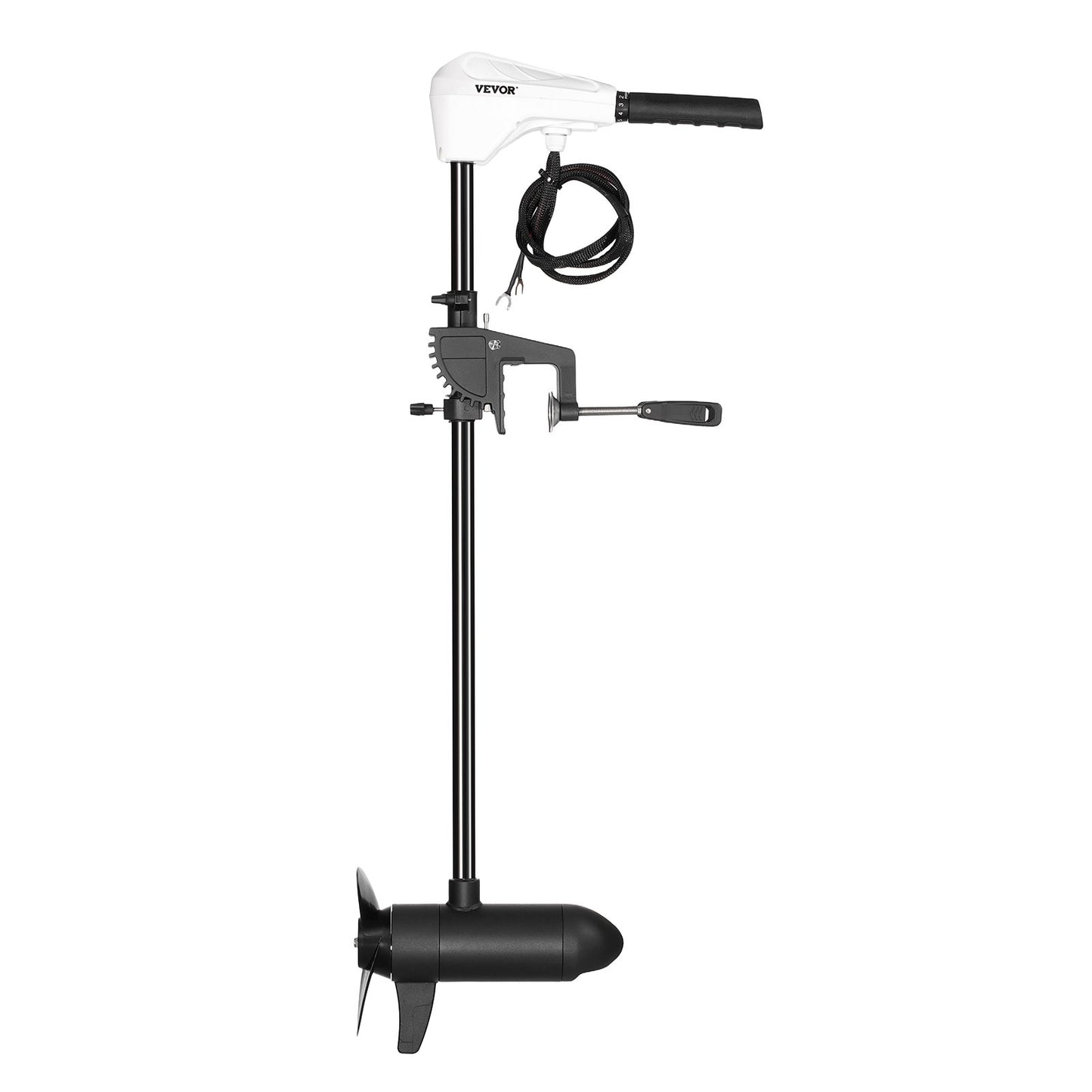55lb 12V Saltwater Trolling Motor for Kayak with Adjustable Handle