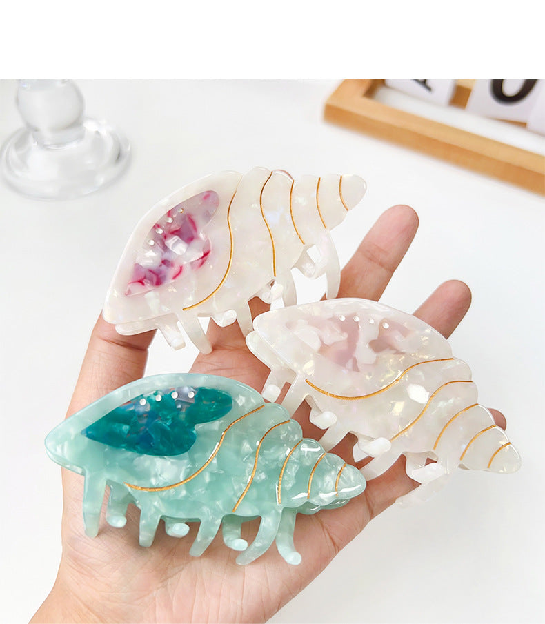 Summer Acetate Conch Hair Barrettes - Cute Hair Accessories