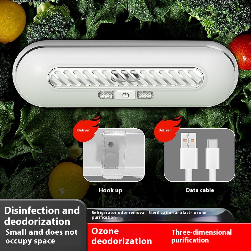 Refrigerator Deodorizer with Ozone Sterilization - Fresh Keep & Odor Removal