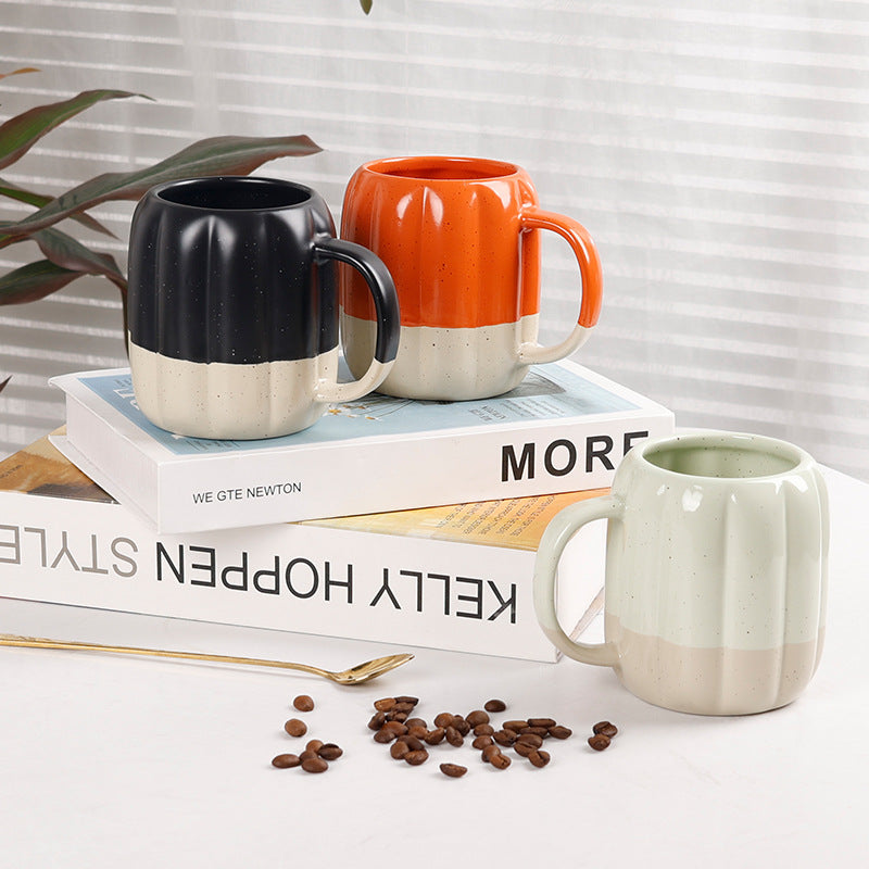 Ceramic Pumpkin Mug 425ML - Halloween Fall Coffee Cup - Microwave Safe