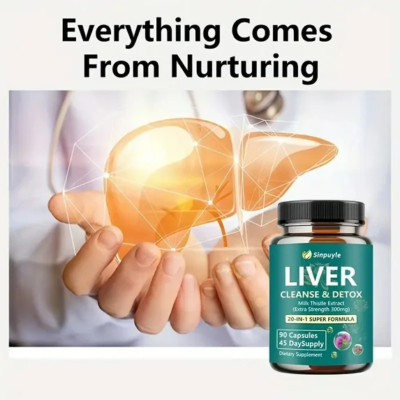 Liver Support Supplement - 20-in-1 Detox Formula with 300mg Milk Thistle