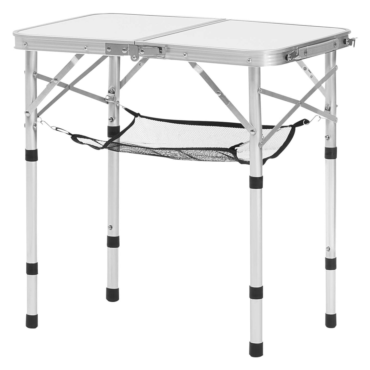 2ft Folding Portable Camping Table - Adjustable Height, Aluminum