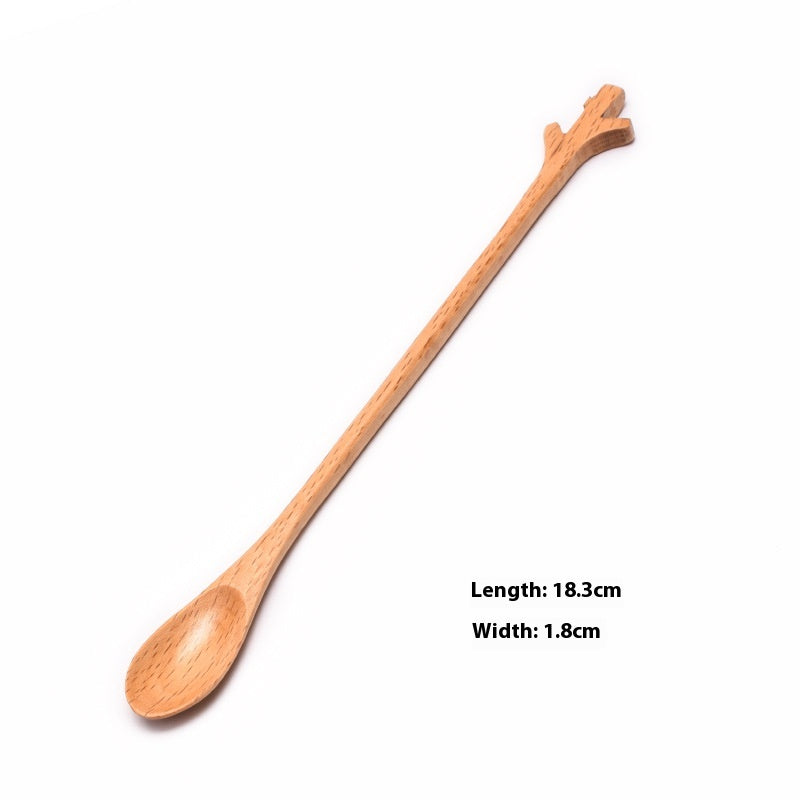 Wooden Coffee Spoon Set - Small 23cm Handles for Tea, Muddler & Stirring
