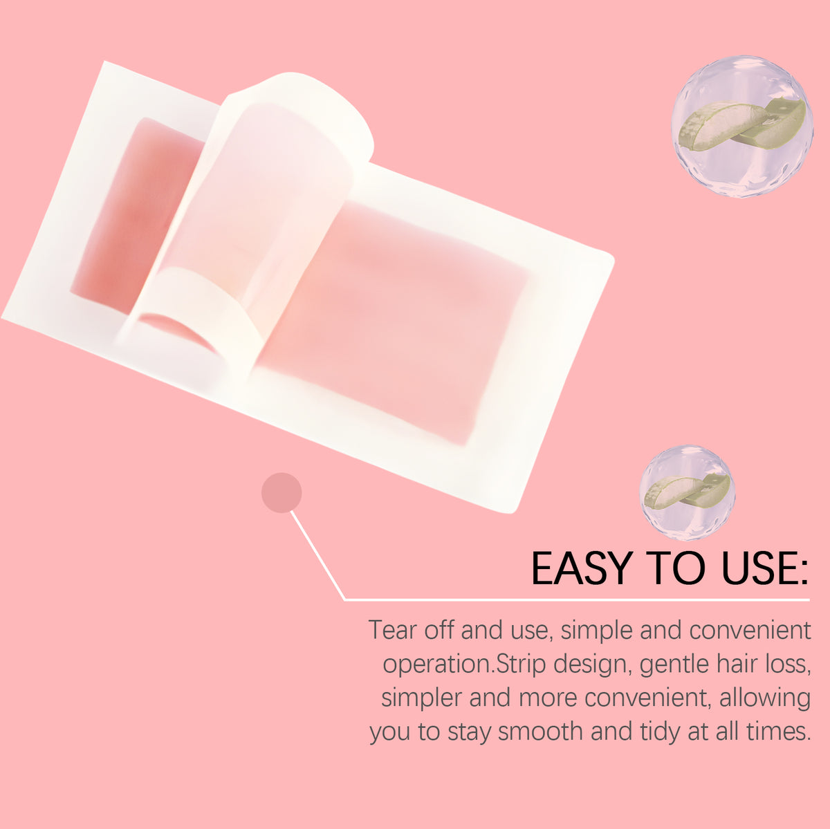 Rose Scented Hair Removal Wax Paper Strips 30pcs