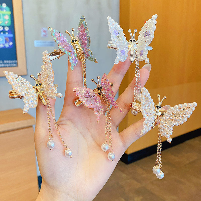 Butterfly Hair Clips Pearl Hairpins Accessories