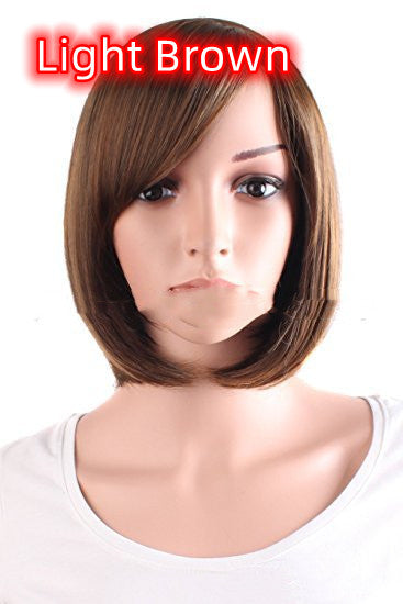 Women's Short Wig with Multiple Color Options - Natural, Black, Brown