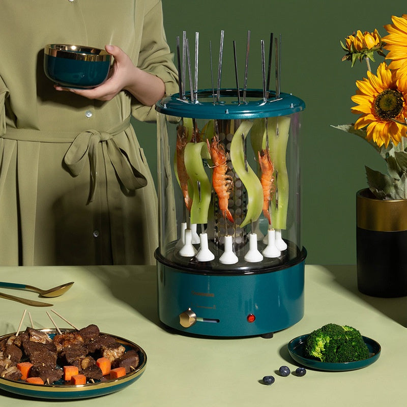 Multi-function Smoke-free Skewers Machine for Kitchen Cooking