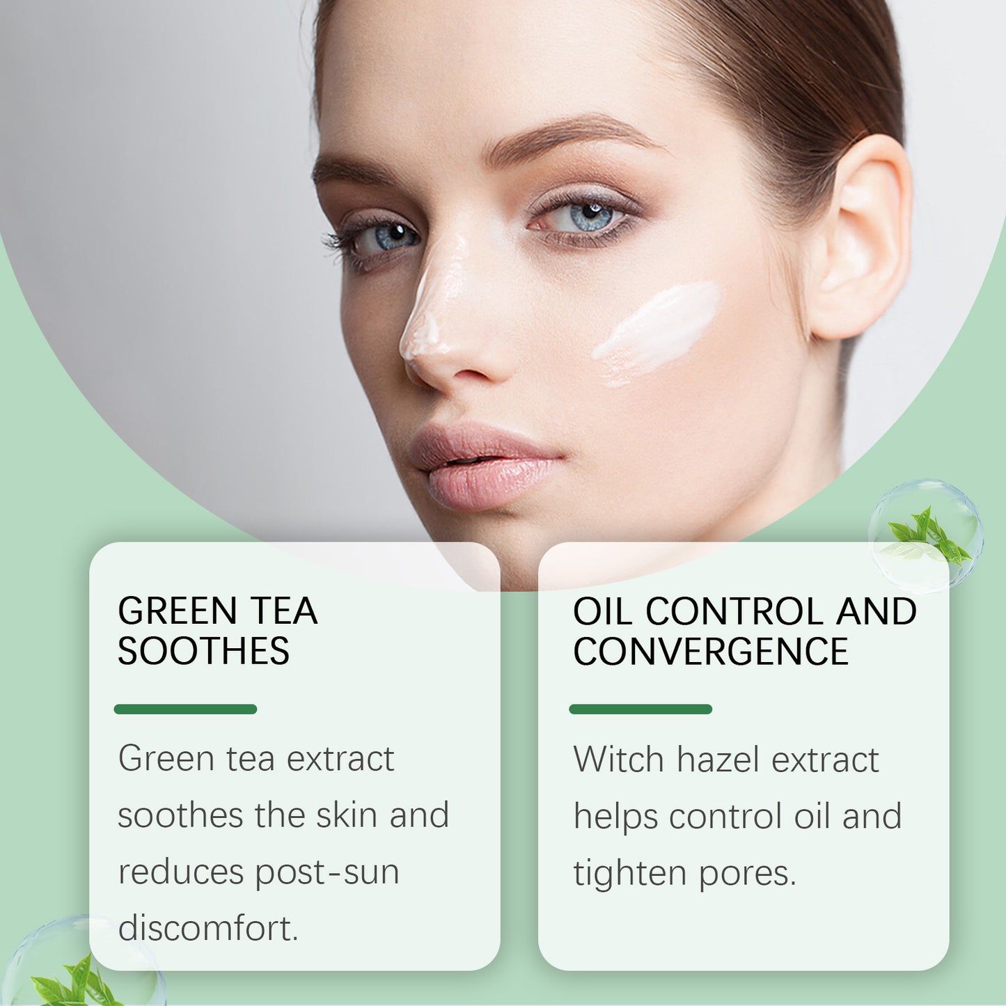 Tea Tree Refreshing Protective Sunscreen Cream - Moisturizing & Pore Tightening